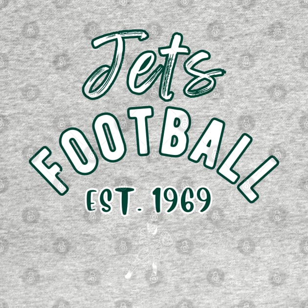 New York Football Jets Vintage Style by Borcelle Vintage Apparel 